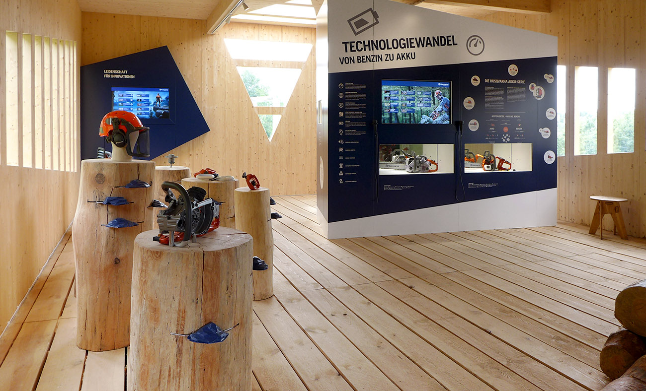 kreativköpfe Raum- & Ausstellungsgestaltung: Husqvarna-Pavillon auf der IGA Berlin 2017